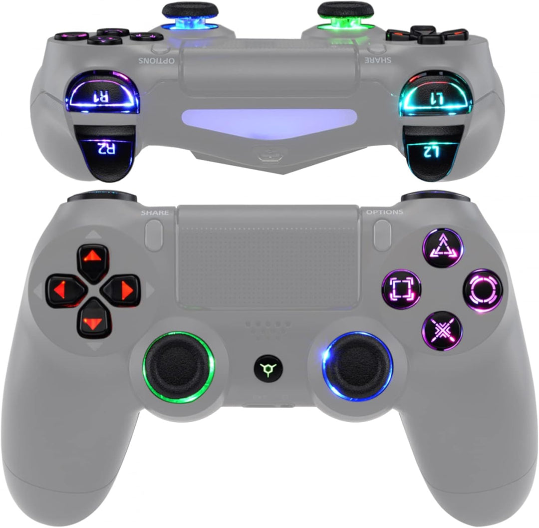 eXtremeRate Tasten Knöpfe für P S 4 Controller D-Pad L1 R1 R2 L2 Buttons Trigger Thumbsticks DTFS LE