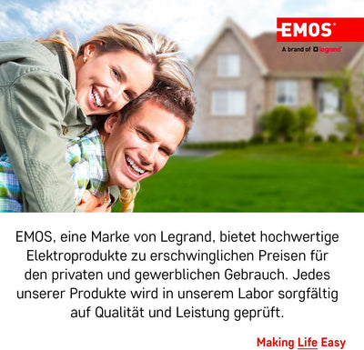 EMOS GoSmart Video-Türklingel IP-15S DC mit WiFi und App, kabellose Smart Home Videoklingel mit 1080