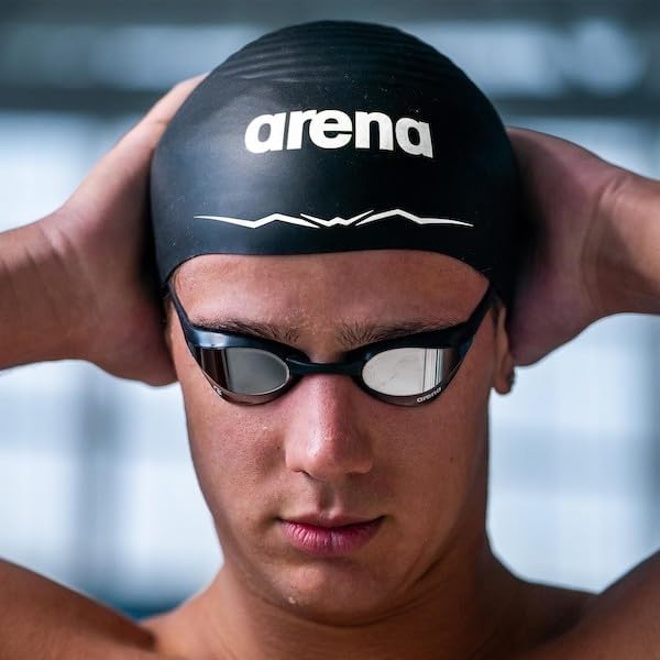 Arena Aquaforce Wave Unisex Adults Racing Silicone Swim Cap for Women and Men Competitive Swimming a