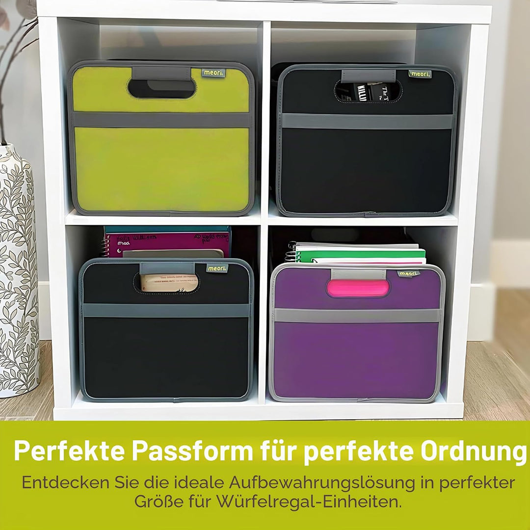Meori Aufbewahrungsbox faltbar Traglast 30 kg - 32cm 26,5cm 27.5cm Grösse S - schwarz Schwarz Faltbo