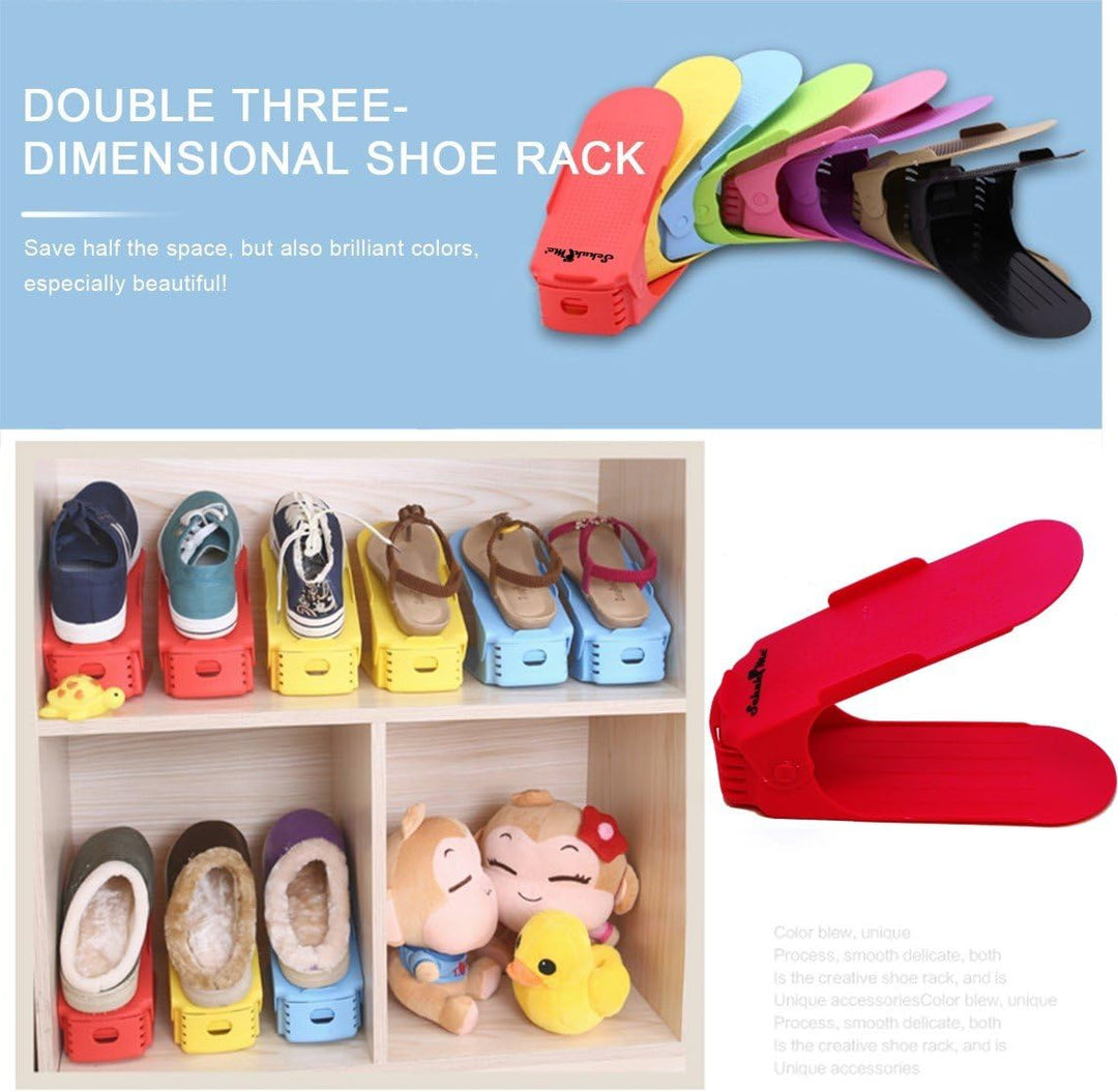 8 x Verstellbarer Profi Schuhstapler Schuhorganizer Schuhhalter – Magic Shoe Rack Organizer - Sparse