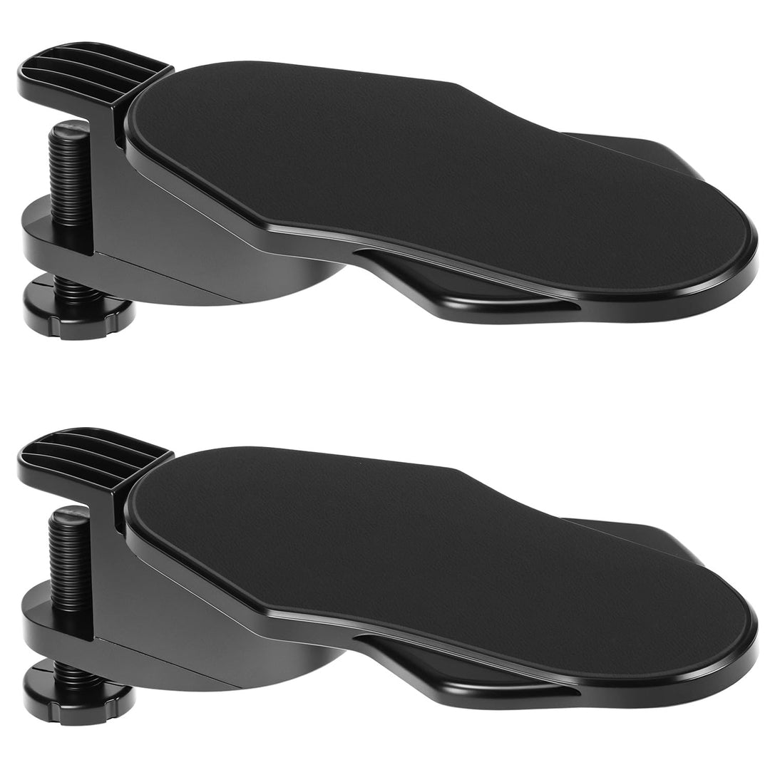 QWORK® 2er Set Schreibtisch-Verlängerung für Arm- und Handgelenkstütze, 180° Drehbare, Kunststoff Ar
