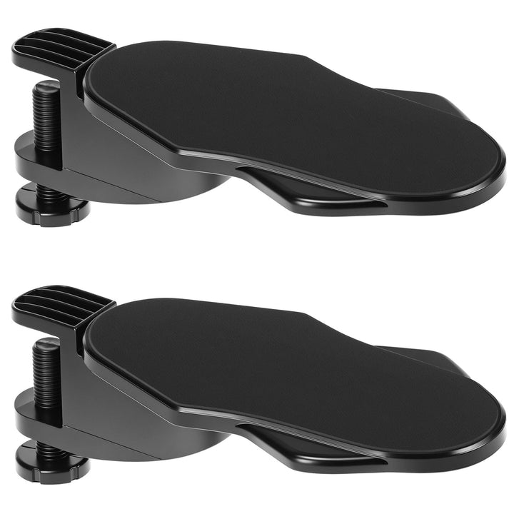 QWORK® 2er Set Schreibtisch-Verlängerung für Arm- und Handgelenkstütze, 180° Drehbare, Kunststoff Ar