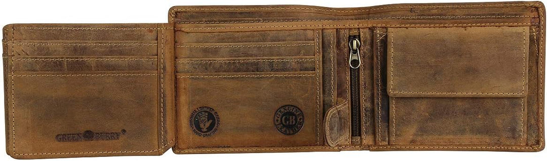 Green Burry Geldbörse, Braun, 12,5 x 3,5 x 10 cm, Braun