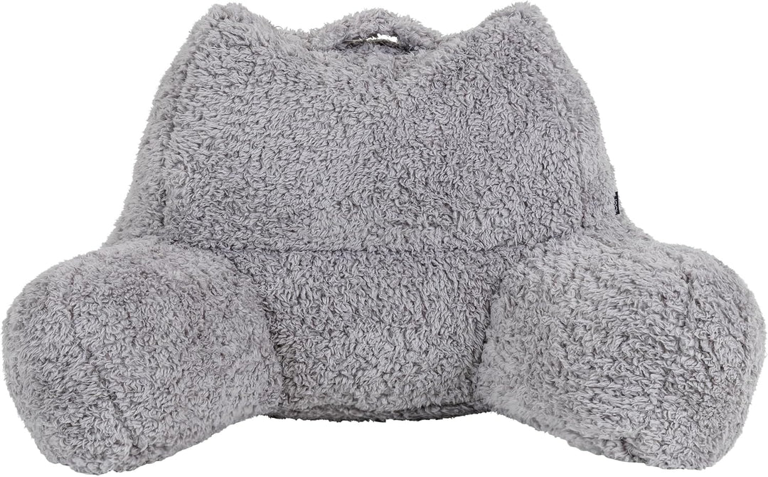 Icon Teddybär Rückenlehne Lesekissen, Grau, Lesekissen Flauschig mit Sitzsack Füllung, Rückenstütze