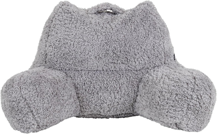 Icon Teddybär Rückenlehne Lesekissen, Grau, Lesekissen Flauschig mit Sitzsack Füllung, Rückenstütze