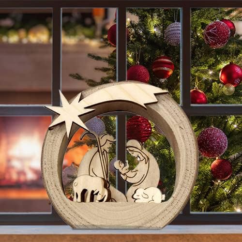 MaMeMi Mini-Krippe aus Holz: Must-Have für Weihnachten [ca 8 cm] TISCHKRIPPE aus Südtirol, echte Han