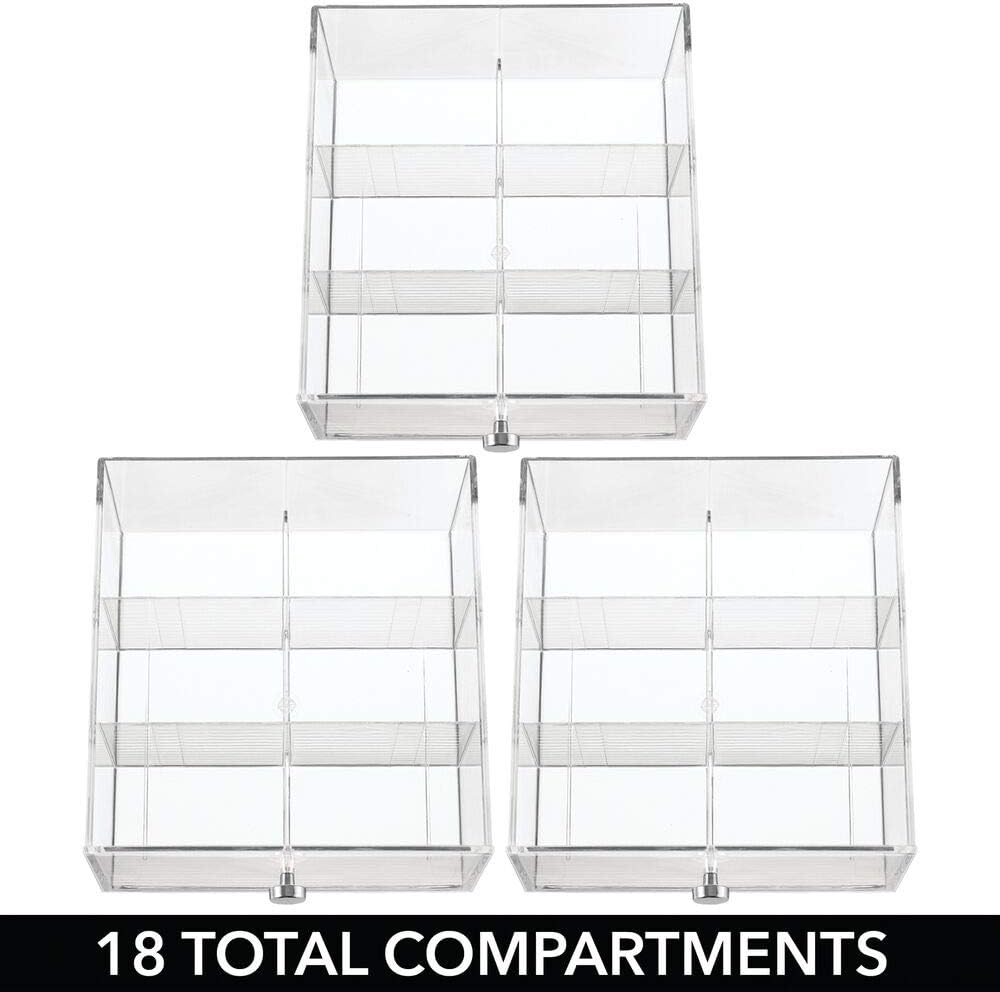 mDesign Küchen Organizer mit 3 Schubladen – Aufbewahrungsbox für Teebeutel, Kaffeepads, Süssungsmitt