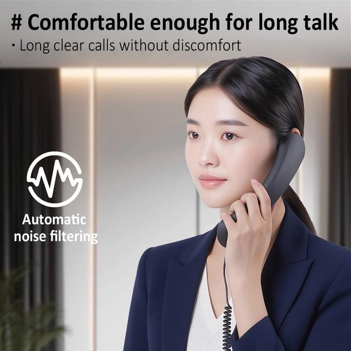 Retro Telefonhörer Empfänger Kopfhörer für Handy, Tablet, Laptop, Headset mit Antwort-Taste und komf