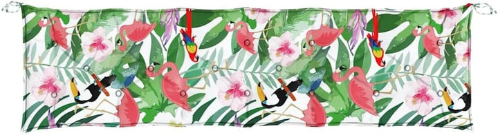 vidaXL Gartenbank-Auflagen 2 STK. Mehrfarbig 200x50x7 cm Stoff 200 cm Grün und Rosa, 200 cm Grün und
