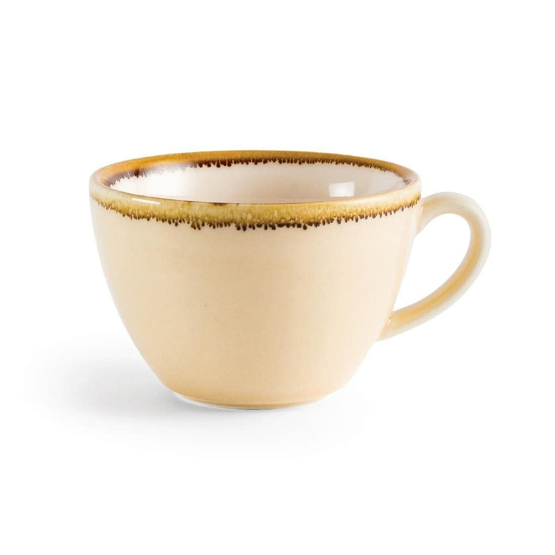 Olympia Kiln Espressountertasse, 115 mm, Kaffee-Serviergeschirr, Bark, 6 Stück 340ml, 340ml