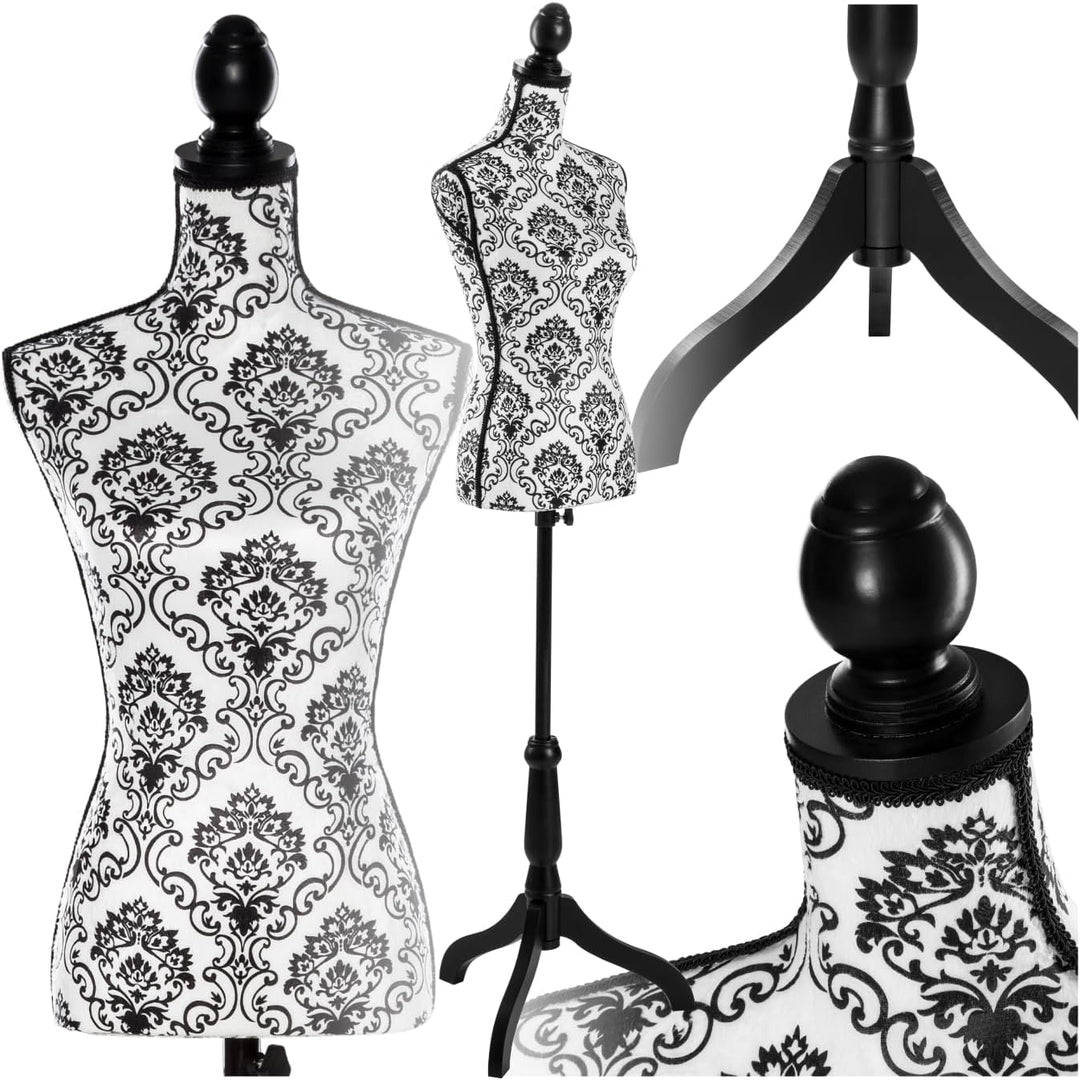 tectake® Schneiderpuppe verstellbar, Schaufensterpuppe weiblich, Damenbüste Mannequin, Büste, Kleide