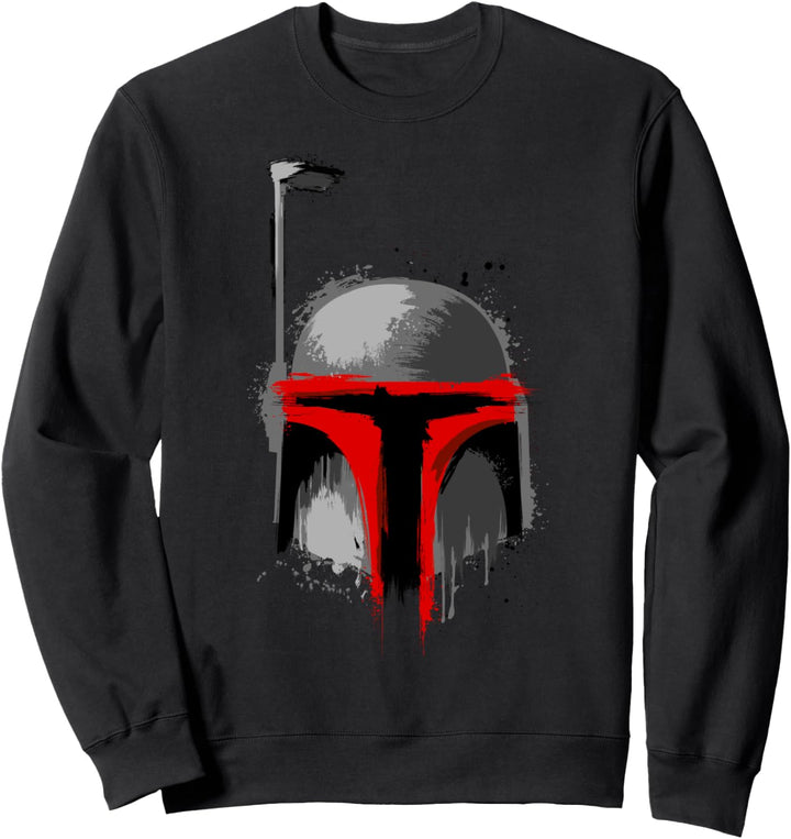 Star Wars Boba Fett Drip Paint Helmet Poster Sweatshirt