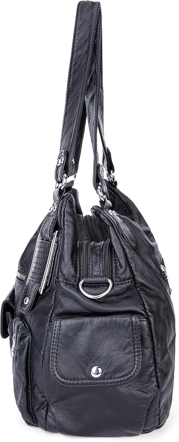 Damen Handtasche Grosse Schultertasche PU Leder Henkeltasche Frauen Weiches Hobo Tasche Umhängetasch