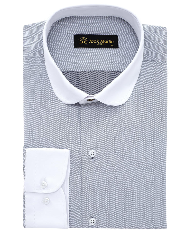 Jack Martin London Hemd mit Rundkragen für Herren | Slim-Fit-Businesshemden & Freizeithemden mit Run