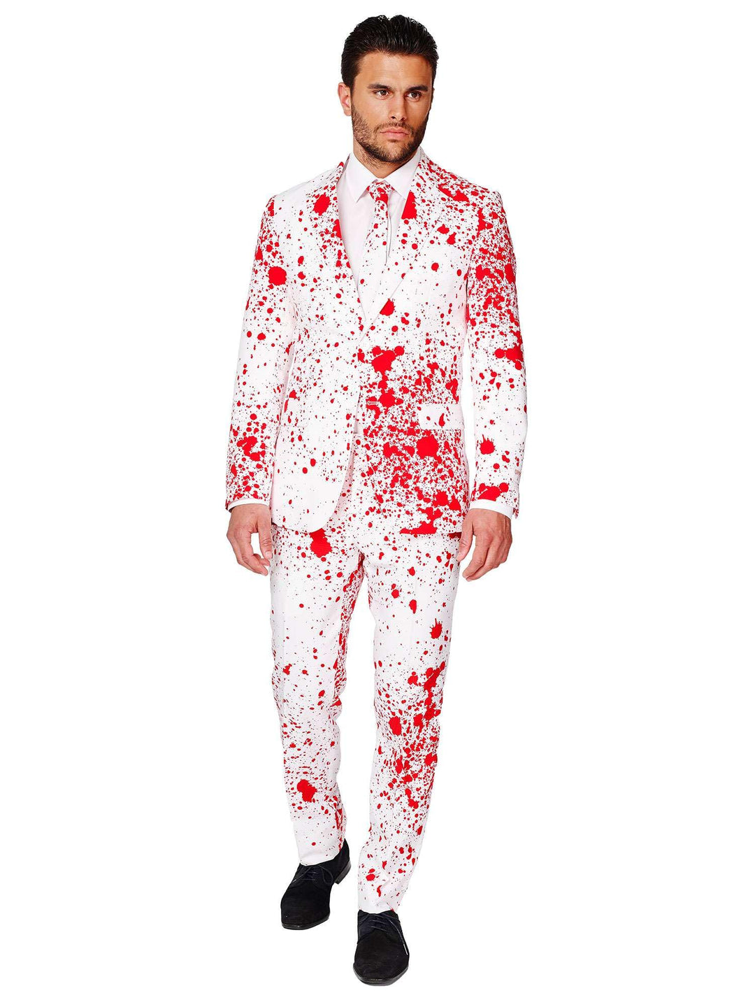 OppoSuits Herren The Joker Kostüm - DC Comics Anzug - Slim Fit – Mit Krawatte 56 Bloody Harry, 56 Bl