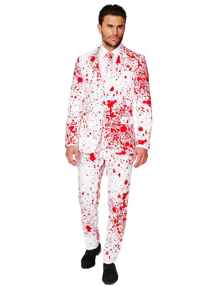 OppoSuits Herren The Joker Kostüm - DC Comics Anzug - Slim Fit – Mit Krawatte 56 Bloody Harry, 56 Bl