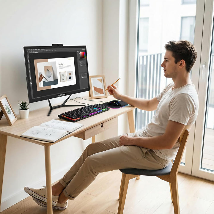 STGsivir All in One PC, 21.5" FHD Display, Core i5 bis zu 3.6 GHz, RAM 16 GB, 1TB SSD, WLAN, BlueTBo