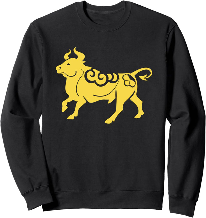 Chinesisches Neujahrs des Ochsen 2021 3 Ox Stier Viel Glück Sweatshirt