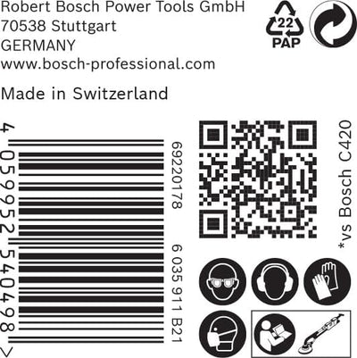 Bosch Professional 25x Expert M480 Schleifnetz (für Hartholz, Farbe auf Holz, Ø 225 mm, Körnung 180,