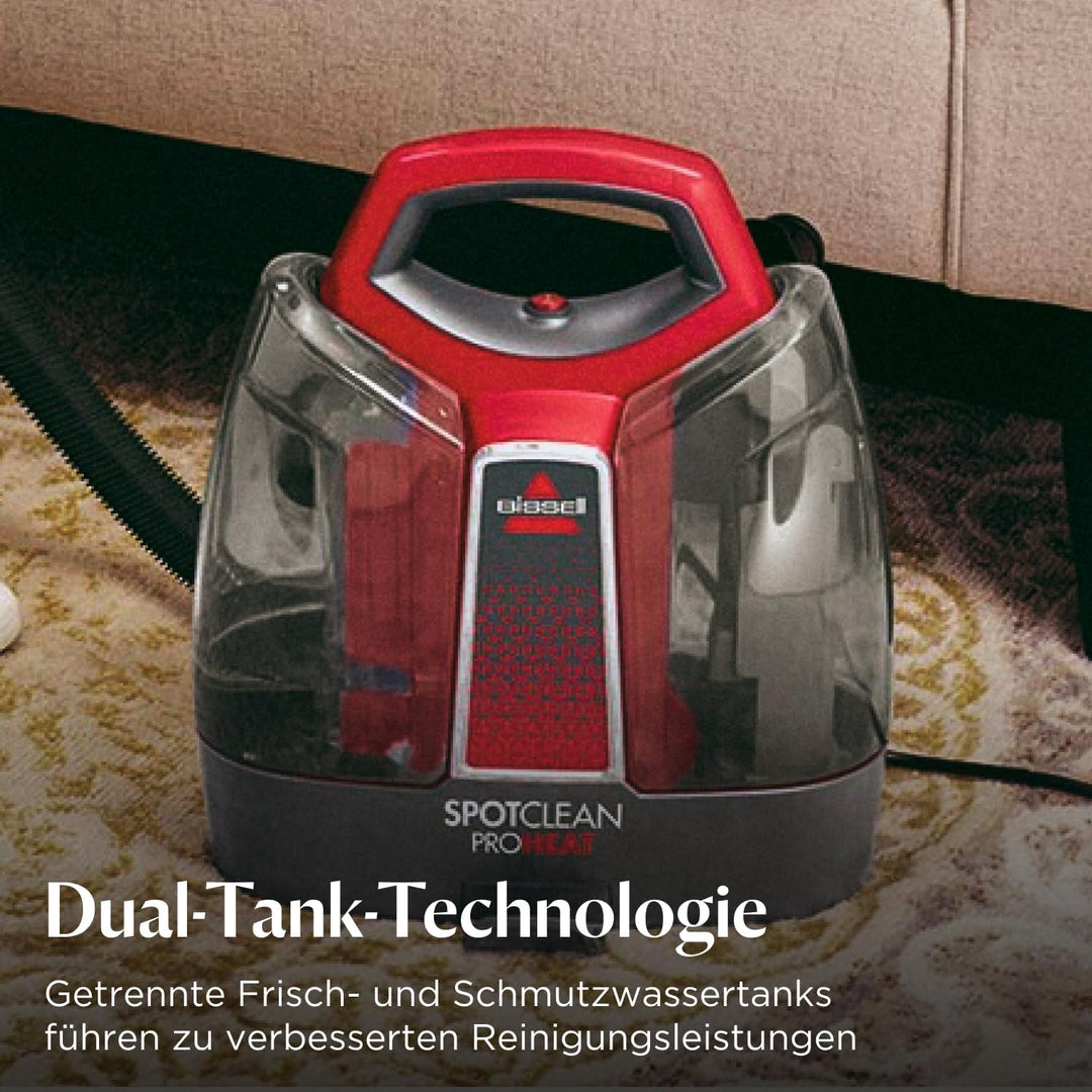 BISSELL SpotClean ProHeat | Fleckenreiniger für Teppiche, Vorleger, Polster, Treppen und Autos | Ent