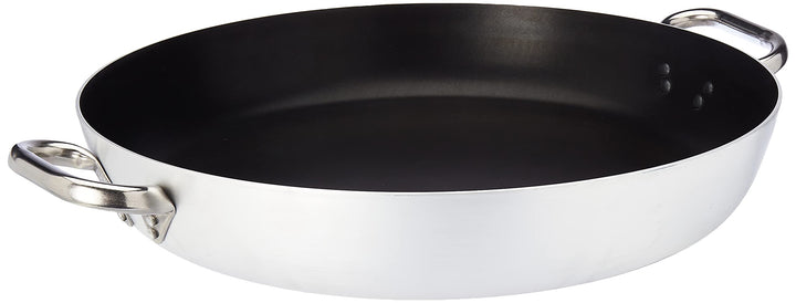 Pentole Agnelli ALSA110S50 Pfanne aus Aluminium und Teflon mit Griffen aus Edelstahl, 50 cm, 50 cm