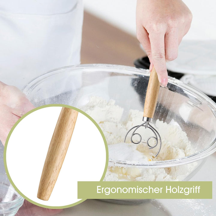 Herogo Gärkörbchen Set, 6-teilig Gärkorb Brot zum Brotbacken, 23cm Rund & 25cm Oval Gärkörbchen für