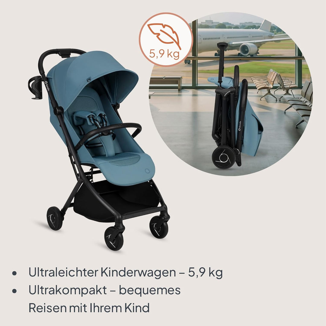 Lionelo Sia Reisebuggy ultraleicht &amp; ultrakompakt faltbar, 5,9 kg, bis 22 kg, 6 Monaten bis 4 Jahre,
