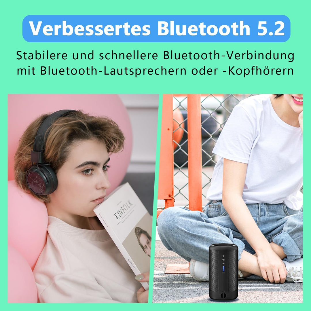 128GB MP3 Player with Bluetooth 5.2, AiMoonsa Music Player with Built-in HD Speaker, FM Radio, Voice