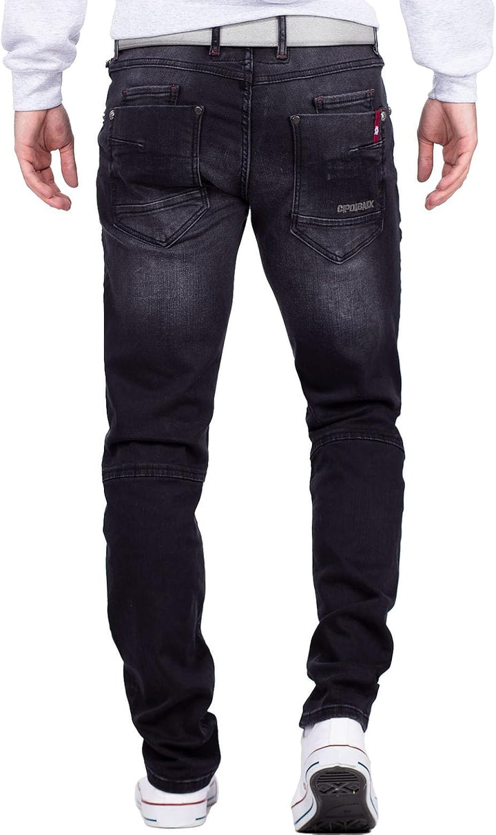 Cipo & Baxx Herren Jeans besonders modische Designs 29W / 32L Schwarz - 94, 29W / 32L Schwarz - 94