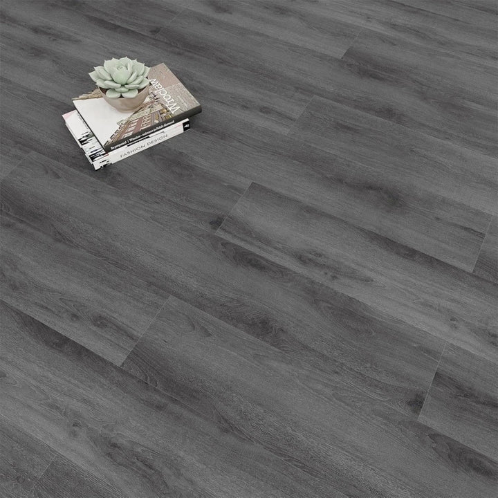 MULGREAT Vinylboden selbstklebend 5,02 m² – Wasserdichter Laminatboden in Dunkelgrau, 36 Fliesen (15