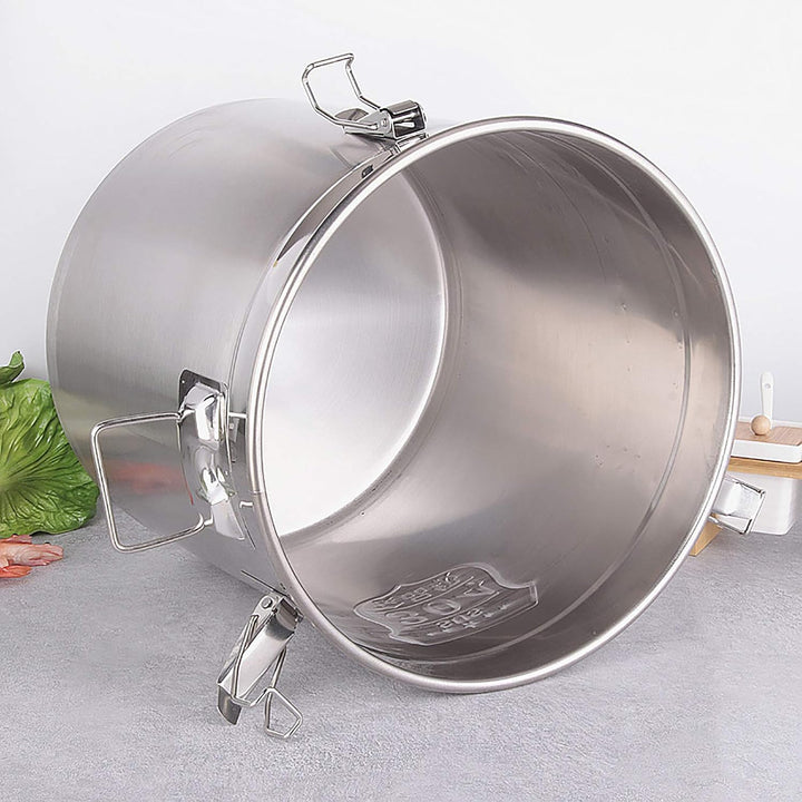 304 Edelstahl GetreidebehäLter Metall Kitchen Reis ÖL Storage Bucket Luftdichter Kanister Lebensmitt