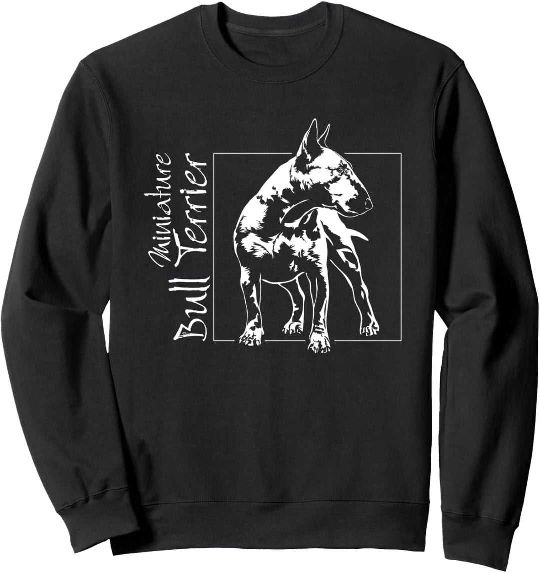Miniature Bull Terrier Hunde Portrait Hundeportrait Hunde Sweatshirt