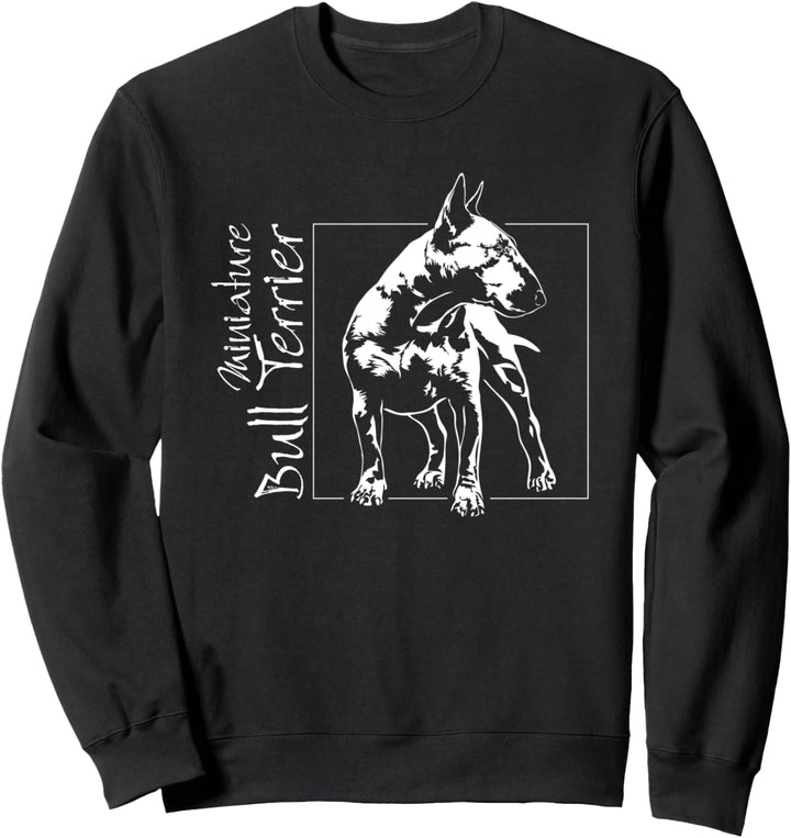 Miniature Bull Terrier Hunde Portrait Hundeportrait Hunde Sweatshirt