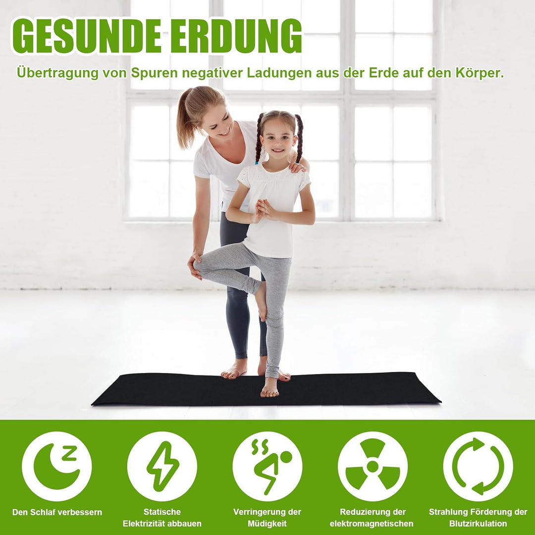Erdungsmatte Mit EU Sicherheitserdungsdraht,Grounding Mat für die füsse Set für verbesserten Schlaf,