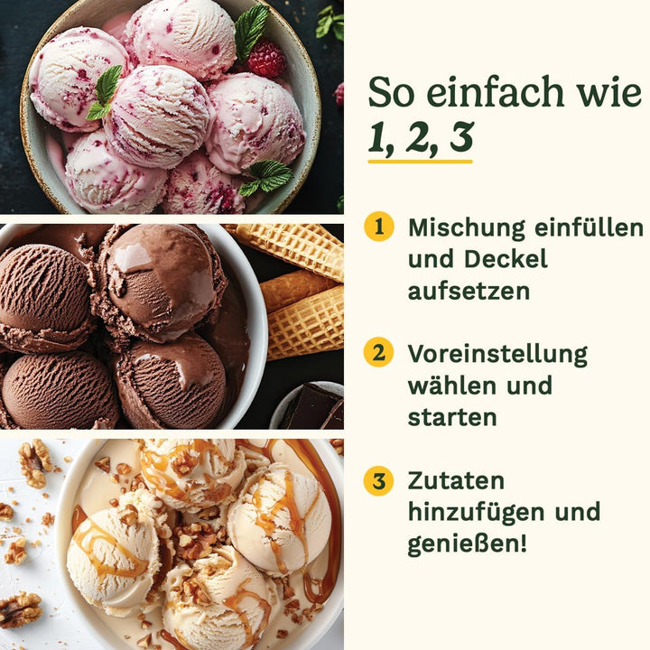 Cuisinart FreezeEase – Selbstkühlende Eismaschine | 3 Voreinstellungen | Eiscreme, Sorbet, Frozen Yo