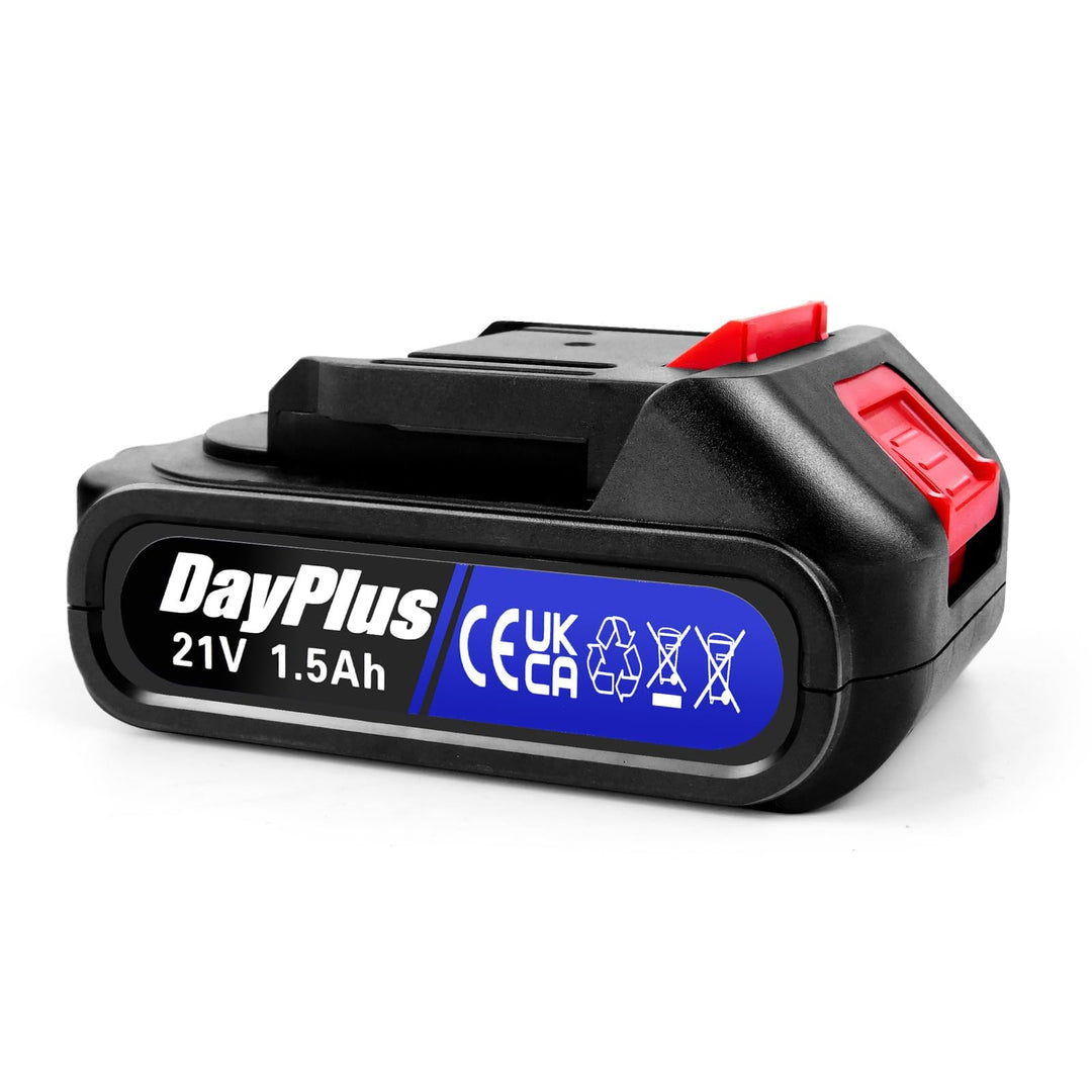 DayPlus kabelloser Grasschneider, Leichtgewicht mit 2×1500mAh Akkus und Ladegerät, Rasenkantenschnei