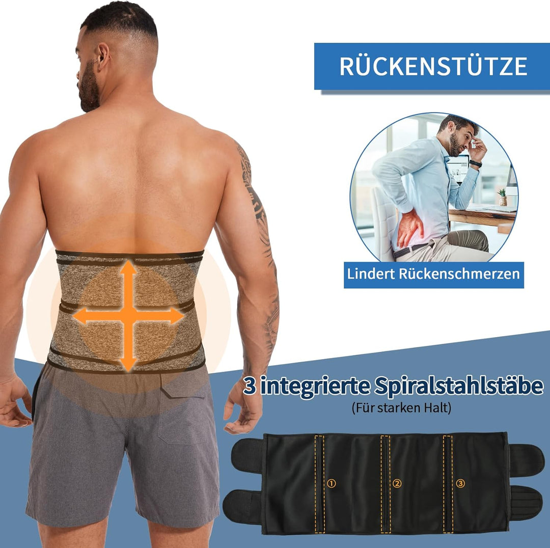 SLIMBELLE Bauchweggürtel Herren Damen Neopren Taillenmieder für Fitnesstraining Bauchweggürtel Figur