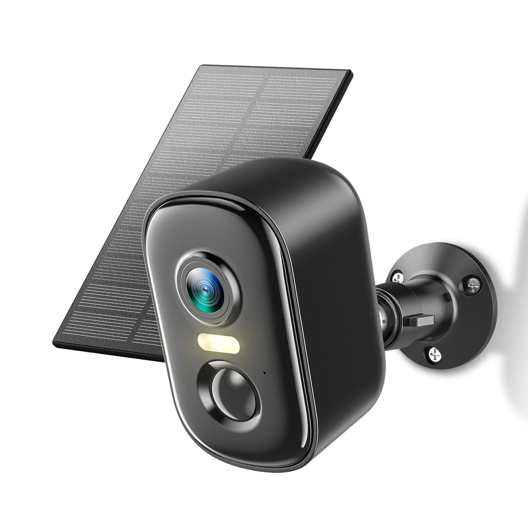 Techage Solar Überwachungskamera Aussen, 2304P, Wi-Fi, Wetterfest, App-Steuerung, 10m Reichweite, Wa