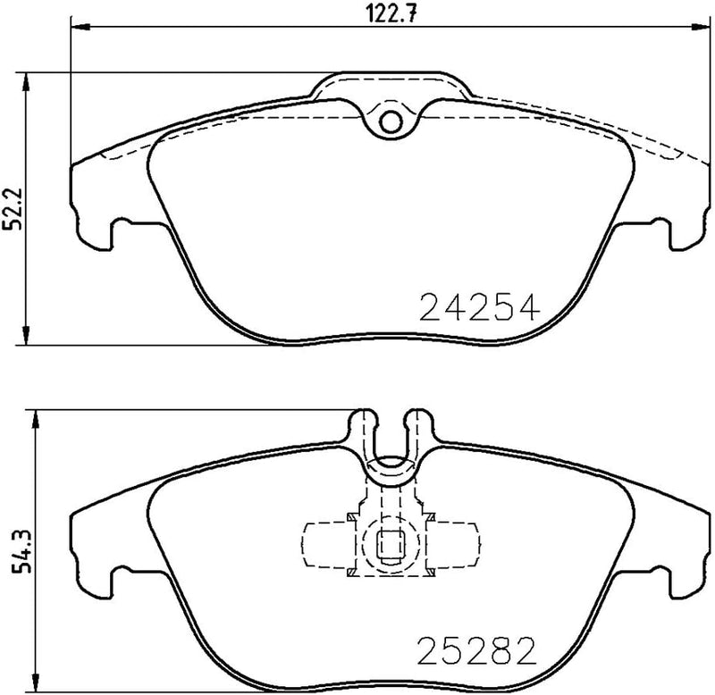 HELLA PAGID 8DB 355 016-281 Bremsbelagsatz - T2153 - Dicke/Stärke: 17.9mm - Bremssystem: Teves - für