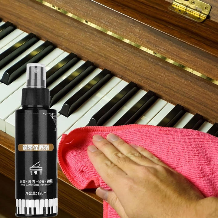 2 Stück Klavierlack Politur und Reiniger 120ml,Klavier Zubehör, Klavierlack Hochglanz – Sanft Kratze