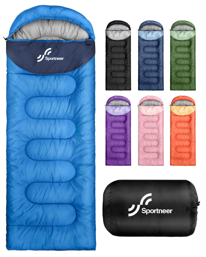 Schlafsack Outdoor - Sportneer Schlafsack Erwachsene und Kinder - Schlafsäcke Camping Sleeping Bag D
