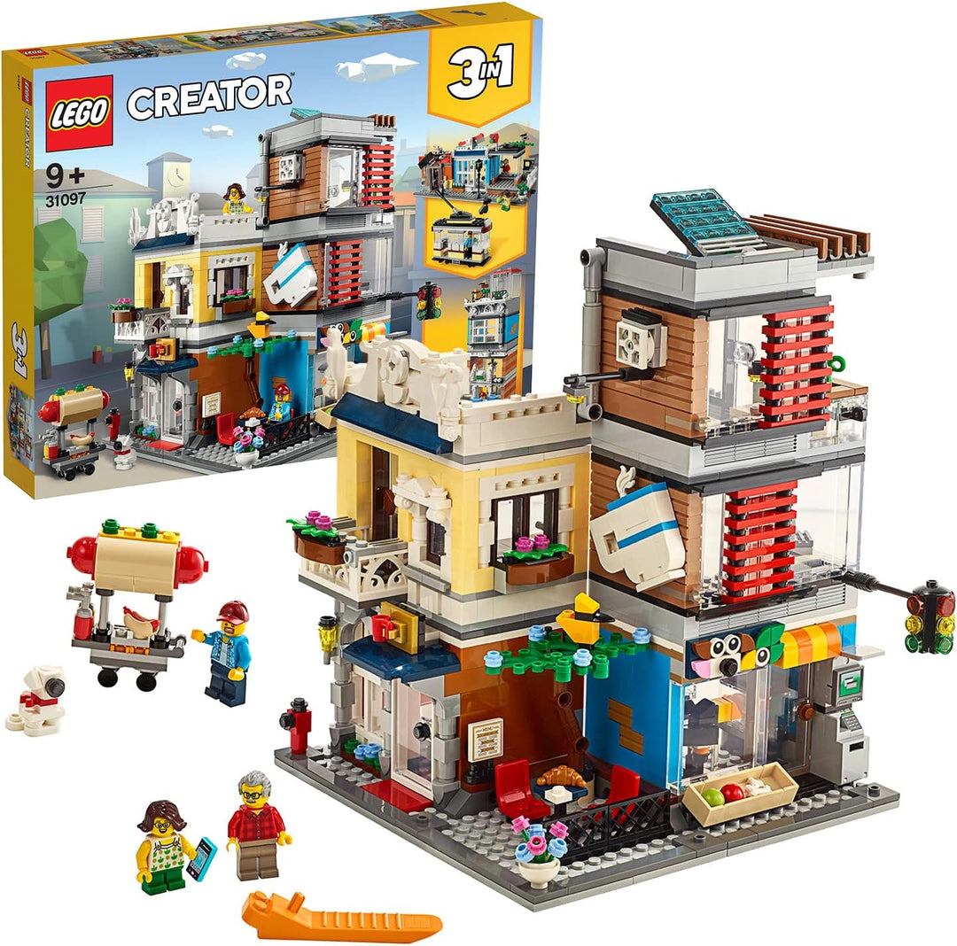 LEGO 31097 Creator Stadthaus mit Zoohandlung & Café Single, Single