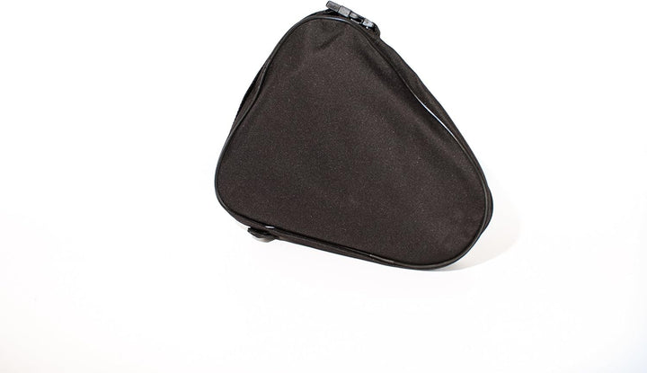 Faltbarer Sitzstock schwarz mit Tasche extra kurz mit extra breitem Antirutschfuss