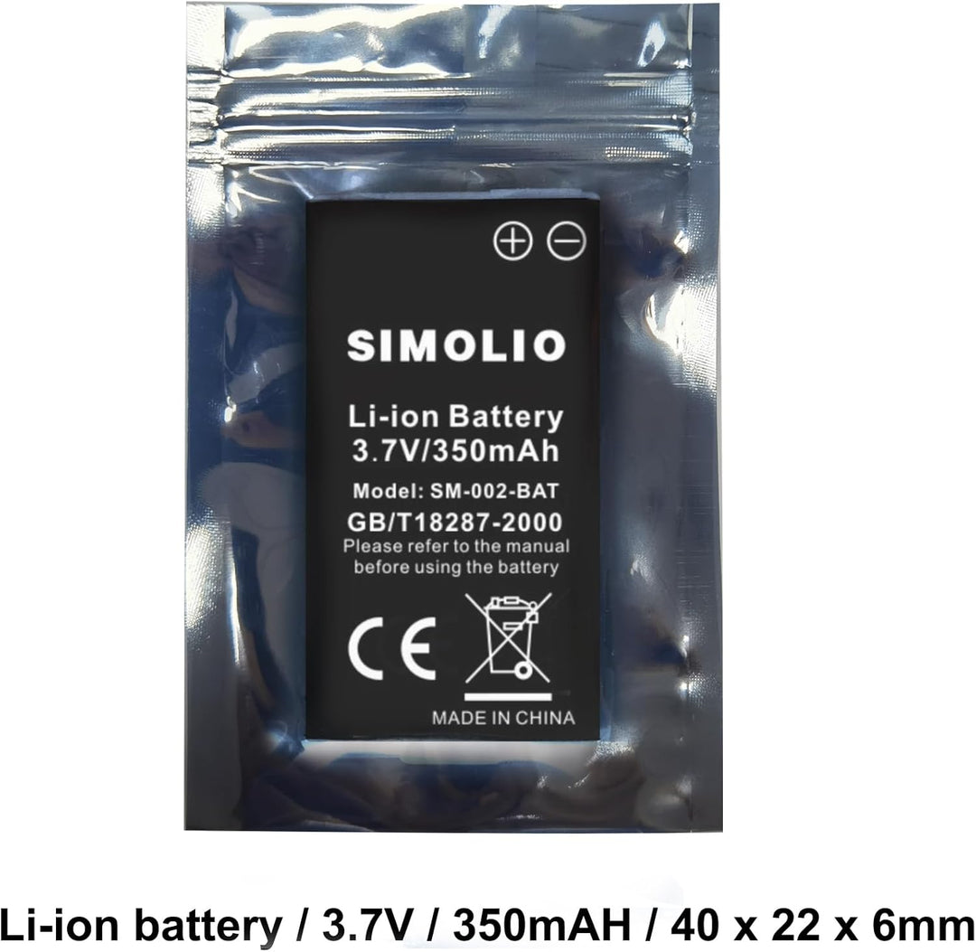 Li-Ionen-Akku für Simolio Kabellose TV Kopfhörer SM-823 Pro, SM-823D Pro, SM-824D1 und SM-824D2