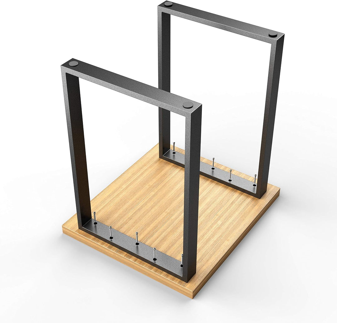 sossai® Stahl Tischkufen (pulverbeschichtet) TKK1 | Farbe: Anthrazit | 2 Stück | Breite 70 cm x Höhe