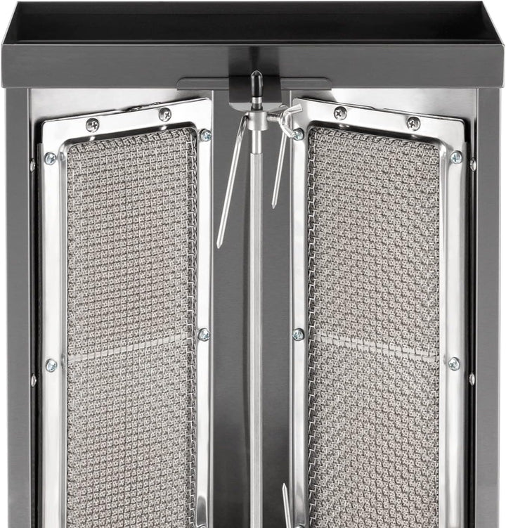 3000W Gas Dönergrill, 220V Vertikaler Multigrill, 360° Rotations Hähnchengrill mit 12KG Kapazität, E