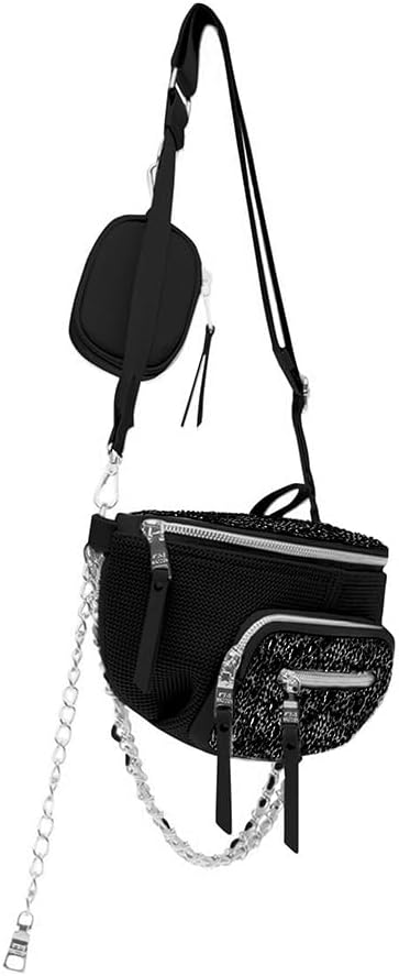 Steve Madden Damen Maxima Covertible Gürteltasche Crossbody, Schwarz Einheitsgrösse Schwarz, Einheit