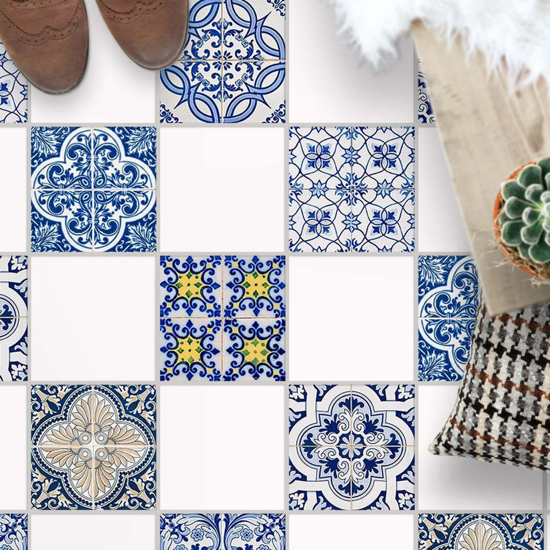 Fliesensticker für - [ Boden Fliesen ] - Aufkleber Folie Sticker für Fliesen Boden - Küche oder Bad