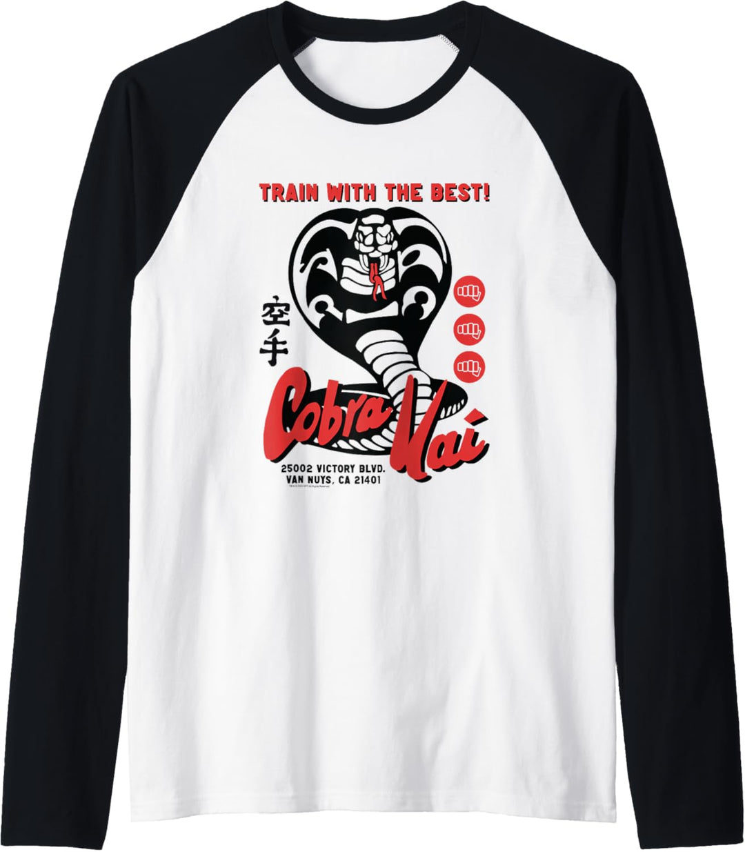 Cobra Kai Retro Cobra Kai Ad Raglan